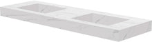 TABLET MARBRE CERAMIQUE PURO LAVABO S DOUBLE L160 H10 SANS TROU ROBINET WHITE CALACATTA