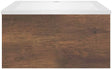 Onderbouw COFFEE 1 lade 60 notelaar fluweel+wastafel kunstmarmer wit