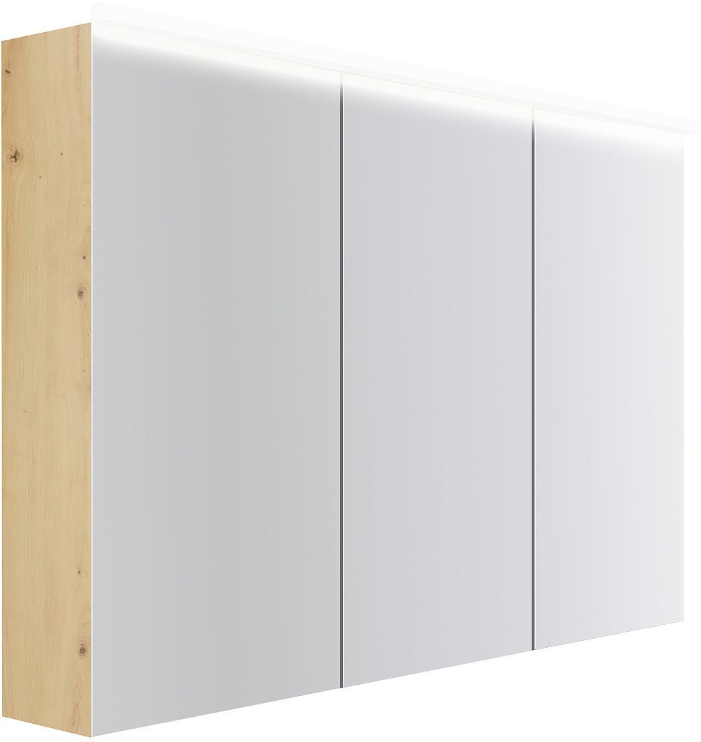 Spiegelkast COFFEE 3 deuren 1200MM 4250K eiken Decor urban