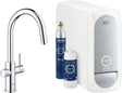 1GREEP Mengkraan keuken blue Home c-uitloop+handdouche startkit Wifi chroom