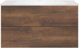 Onderbouw COFFEE 2 lades 100 eik roest+wastafel kunstmarmer wit