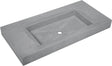 TABLET BRIQ 90CM 1 LAVABO +TROU ROBINET SANS TROP-PLEIN BETON