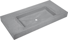 TABLET BRIQ 90CM 1 LAVABO +TROU ROBINET SANS TROP-PLEIN BETON