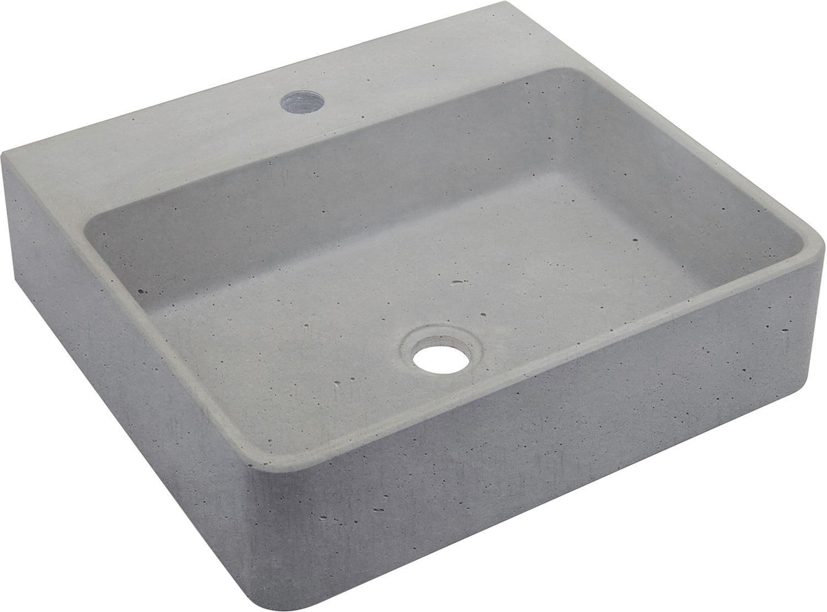 Opbouw lavabo briq R 48X44X13 met kraangat/zonder overloop Beton