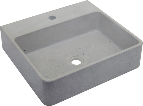 Opbouw lavabo briq R 48X44X13 met kraangat/zonder overloop Beton, wastafels — SKU DESCO-178740