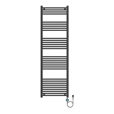 Badkamerradiator Handdoekradiator elektrisch 220V 1800 x 550 (HxB)-900W - Mat zwart, handdoekradiatoren — SKU MB-17975-21502, EAN 5404029155553