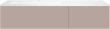 ONDERBOUW COFFEE 2 LADES 140 MAT BASALTGRIJS+WASTAFEL KUNSTMARMER LINKS MAT WIT