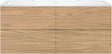 Onderbouw COFFEE 4 lades 140 duo eik klassiek+dubbele wastafel kunstmarmer wit