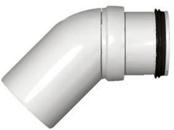 Elleboog Pp 45° Mf 40MM wit