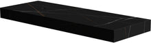 TABLET KERAMISCH MARMER PURO B140 H10 1AFVOERGAT LINKS BAMBOO BLACK