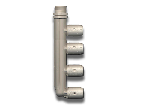 Saninstal Verdeler Push-Clic 3/4" M x 16 met 4 aansluitingen, koppelingen sanitair — SKU COLOS-422564, EAN 5400996118027