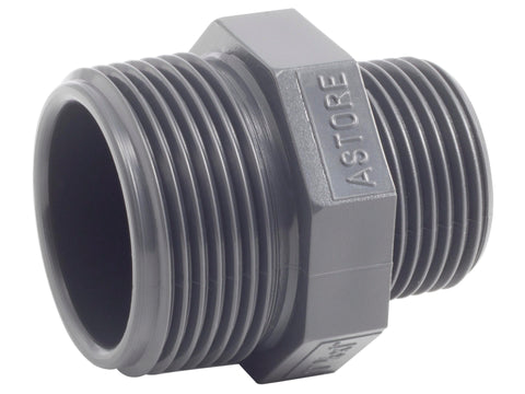 Verloopnippel PVC 1" M x 3/4" M