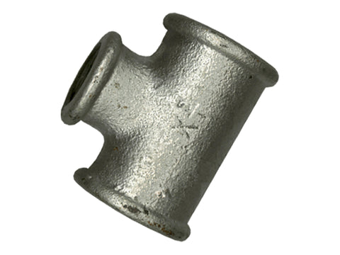 Saninstal T-stuk FFF 3/4"x 1/2" x 3/4" galva