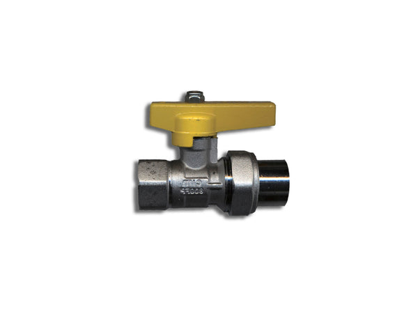 Saninstal Gaskraan met koppeling FF 3/4" verchroomd