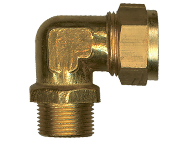 Saninstal Knie knelkoppeling M 3/4" x 22mm messing
