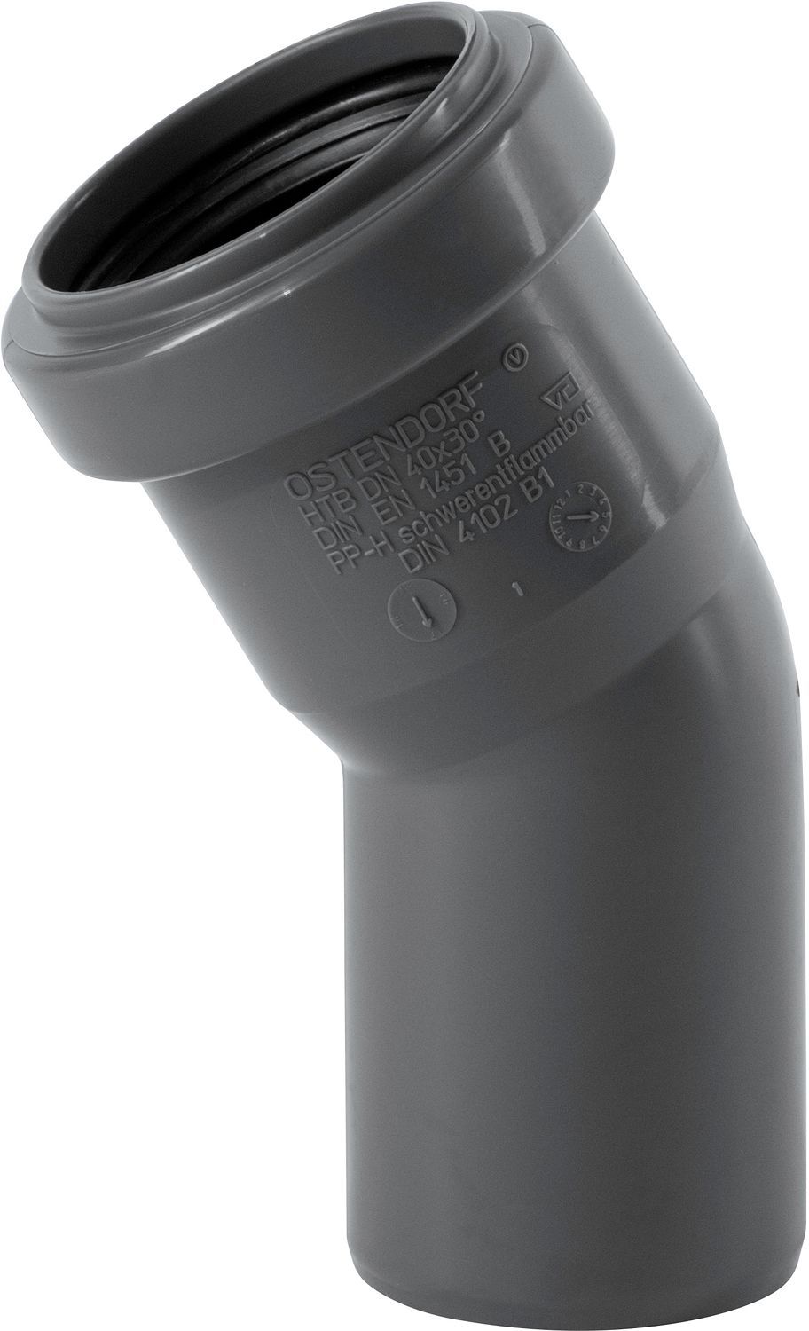 Elleboog 30° Mf 40MM Pp HT-Safe Ostendorf