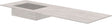 TABLET KERAMISCH MARMER PURO LAVABO S LINKS B160 H1,2 +KRAANGAT TRAVERTIN NEW