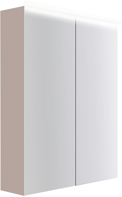Spiegelkast COFFEE 2 deuren 600MM 4250K basaltgrijs mat, badkamermeubelen — SKU DESCO-193004