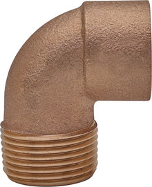 Messing elleboog 22MM - 3/4"M