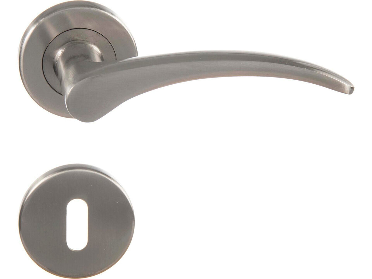 Linea Bertomani 4262 deurklinkset op rozet 50mm inox look