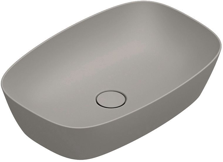 Opbouwlavabo alvea catalano cataglaze+ 60X40 H14 zonder overloop tortora satinato