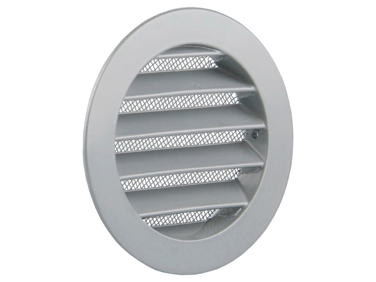 Renson 434 schoepenrooster rond 100mm aluminium grijs