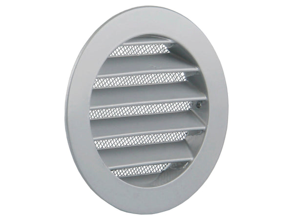 Renson 434 schoepenrooster rond 100mm aluminium grijs