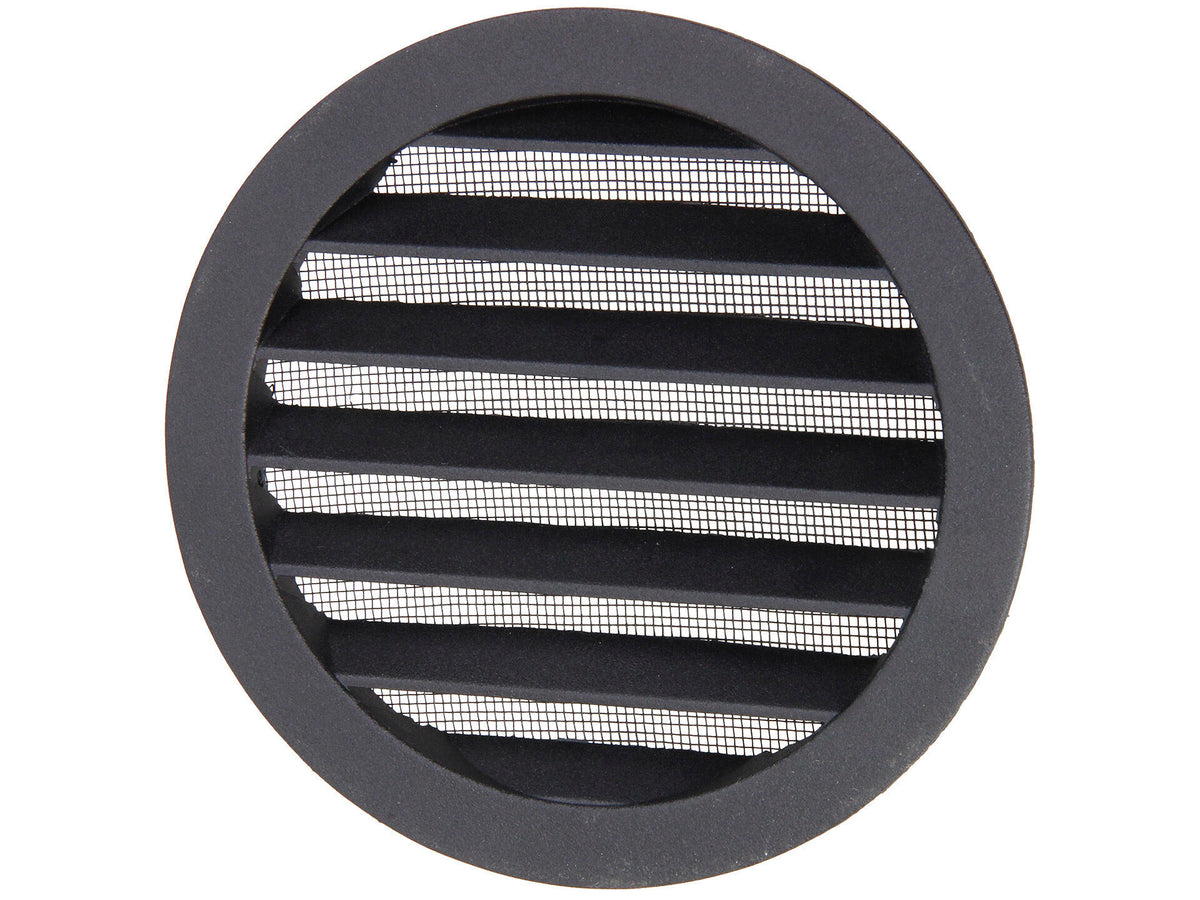 Renson 434 schoepenrooster rond 150mm aluminium zwart