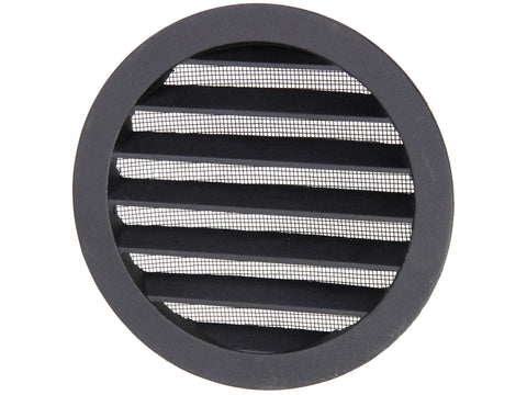 Renson 434 schoepenrooster rond 150mm aluminium zwart