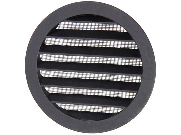 Renson 434 schoepenrooster rond 150mm aluminium zwart
