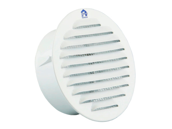 Renson 435 schoepenrooster rond 100mm aluminium wit