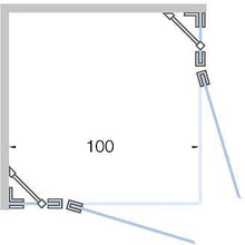 PORTE PIVOTANTE AVEC PARTI FIX ACCES D'ANGLE <100CM H 200CM NOIR MAT-SATIN