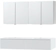 Meubel puro duo wit 160 1 lade kunstmarmer spiegelkast