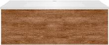 SOUS MEUBLE COFFEE 1 TIROIR 90 TECTONA DECOR CANNELLE+LAVABO BLANC MAT