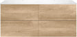SOUS MEUBLE COFFEE 4 TIROIRS 140 DUO CHENE DECOR CACHMIRE +DOUBLE LAVABO BLANC MAT