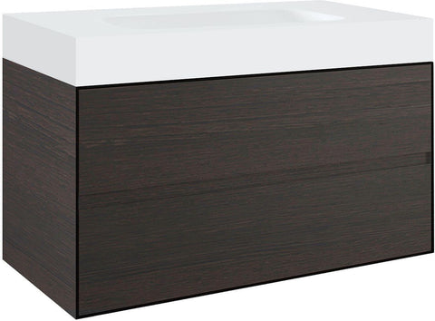 Onderbouw 2LADES voor tablet puro centrale lavabo tenso 90CM wenge