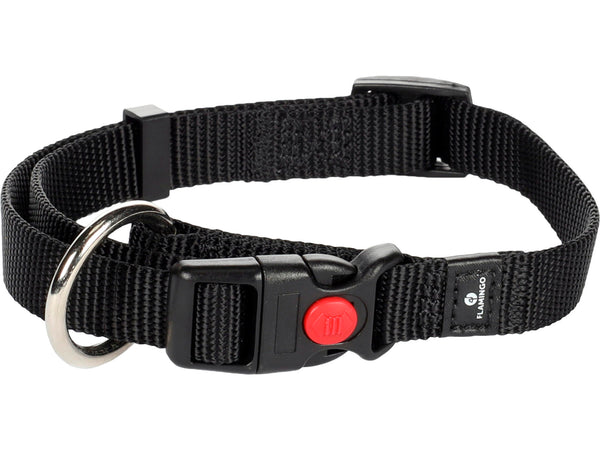 Flamingo Ziggi halsband hond 30/45 cm 15mm zwart