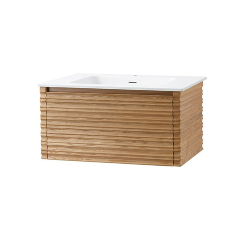 Badkamermeubelset VESTRA 80 cm kraangat met onderkast notelaar softclose - Wit mat, wastafelsets — SKU MB-19638-23165, EAN 5404029125037