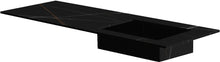 TABLET KERAMISCH MARMER PURO LAVABO S RECHTS B140 H1,2 ZONDER KRAANGAT BAMBOO BLACK