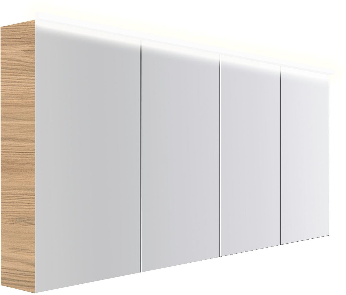 Spiegelkast COFFEE 4 deuren 1800MM 4250K eik klassiek