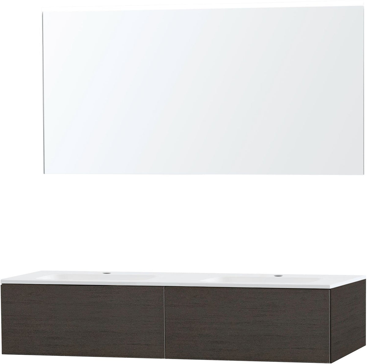 Meubel puro duo wenge 140 1 lade kunstmarmer spiegel