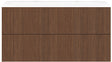 Onderbouw COFFEE 2 lade 120 notelaar Smartline + wastafel 2 kraangaten porselein wit