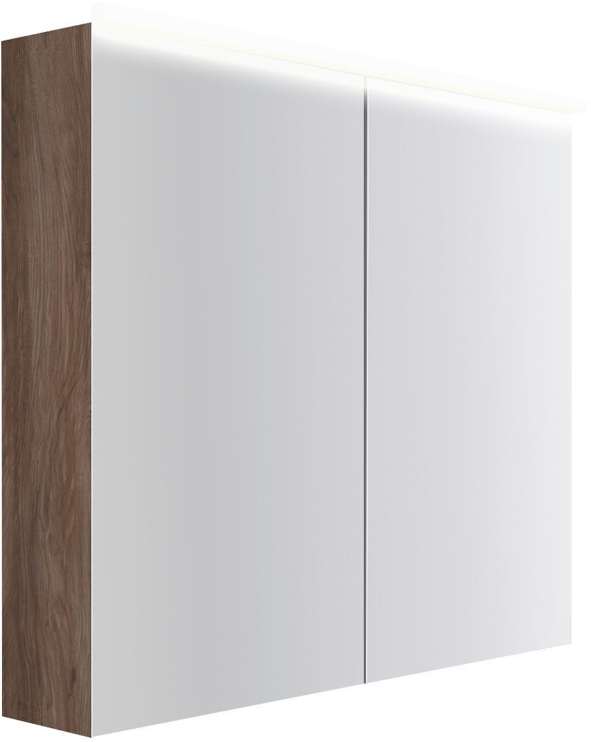 Spiegelkast COFFEE 2 deuren 900MM 4250K notelaar Decor Fluweel