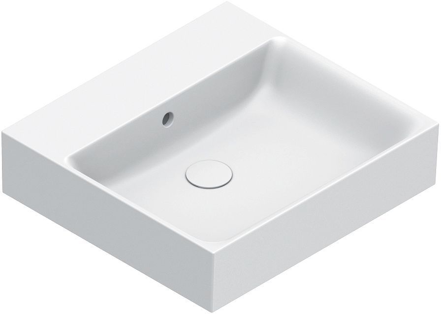 Lavabo Premium catalano cataglaze+ 50X47 met overloop mat wit