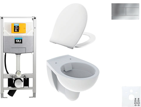 WALLFIX OLI HANGWC BASTIA RIMFREE PRESSALIT T SOFT-CLOSE + LIFT-OFF SLIM MAT CHROOM