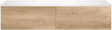 Onderbouw COFFEE 2 lades 140 duo eiken Decor kasjmier +dubbele wastafel wit