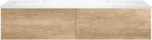 Onderbouw COFFEE 2 lades 140 duo eiken Decor kasjmier +dubbele wastafel wit