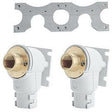 INBOUWDOOS DUBBEL (SET 2DZ) GIA. 1/2"-18AA