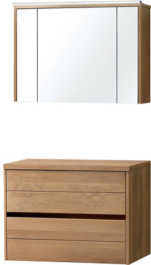 MEUBLE CHENE MASSIF 90CM POUR A POSER AVEC ARMOIRE TOILETTE