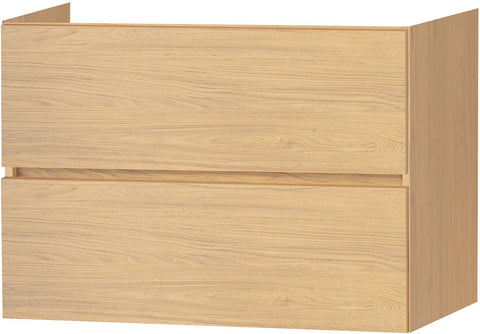 Onderbouw Molto 2 laden 90 eik brons, badkamermeubelen — SKU DESCO-190018